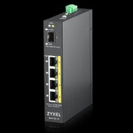 ZYXEL RGS100-5P, 5  Port unmanaged PoE Switch, 120 Watt PoE, DIN Rail, IP30, 12-58V DC , 